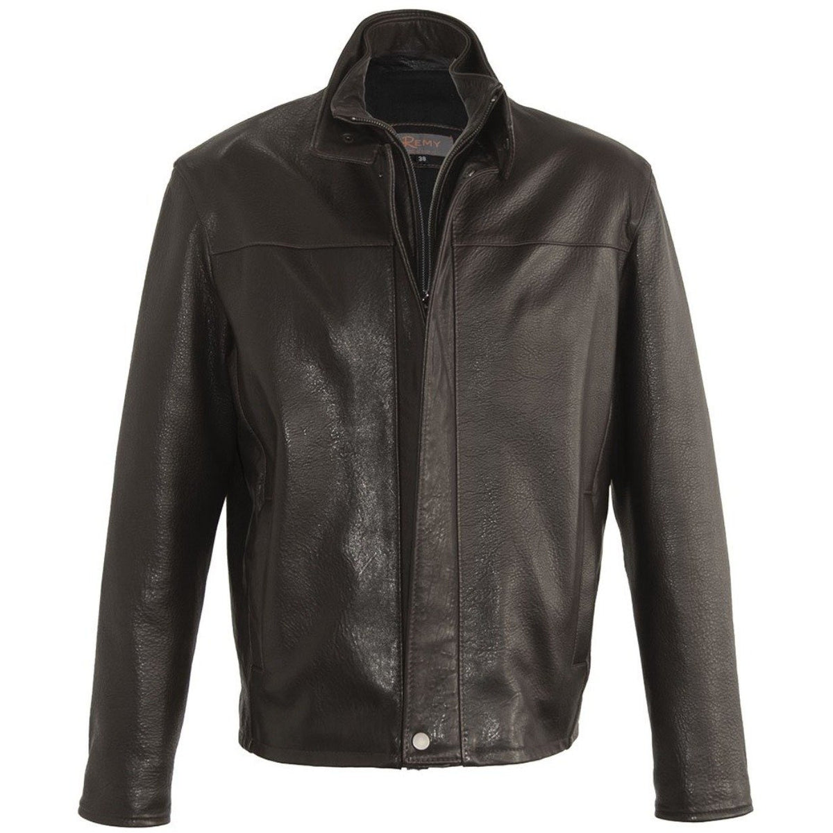 5096 - Mens Leather Jacket in Rum – Remy Leather